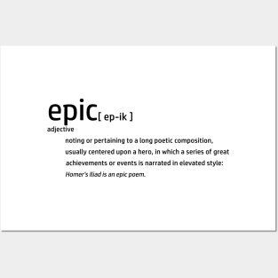 Epic Definition (NO BACKGROUND) - Poetic Poetry Fantasy Adventure Imagination Posters and Art